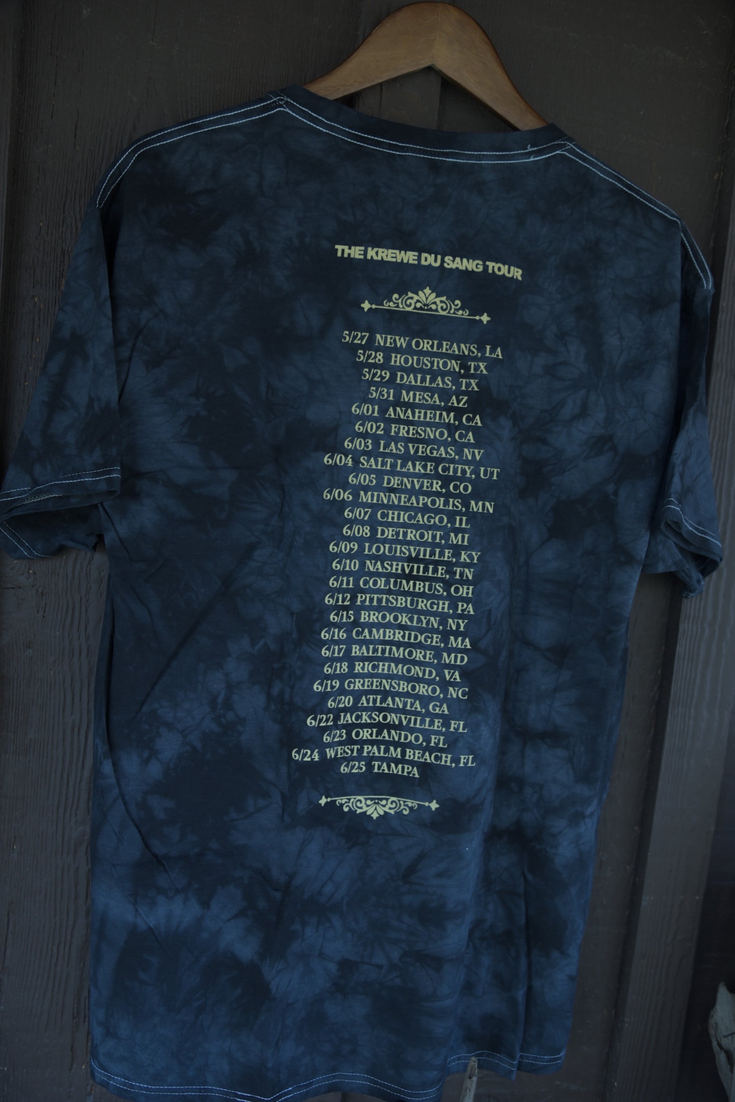 Krewe Du Sang Tour Tee Grey Tie Dye